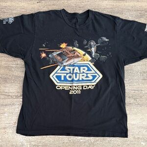 Disneyland Star Wars Star Tours opening day 2011 graphic t-shirt
